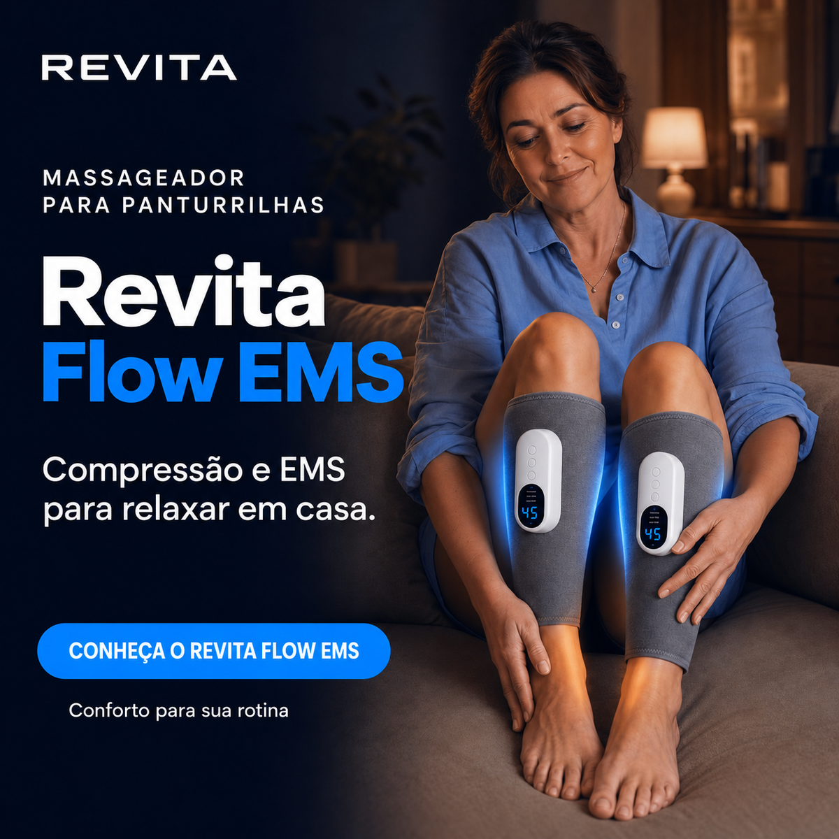 Revita Flow EMS — Massageador para panturrilhas