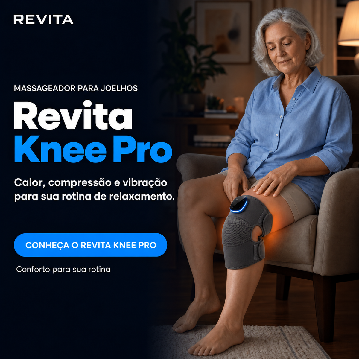 Revita Knee Pro — Massageador para joelhos